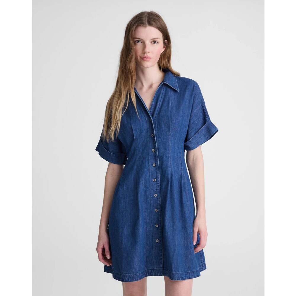 Madewell Blue Denim Shirt Mini Dress
